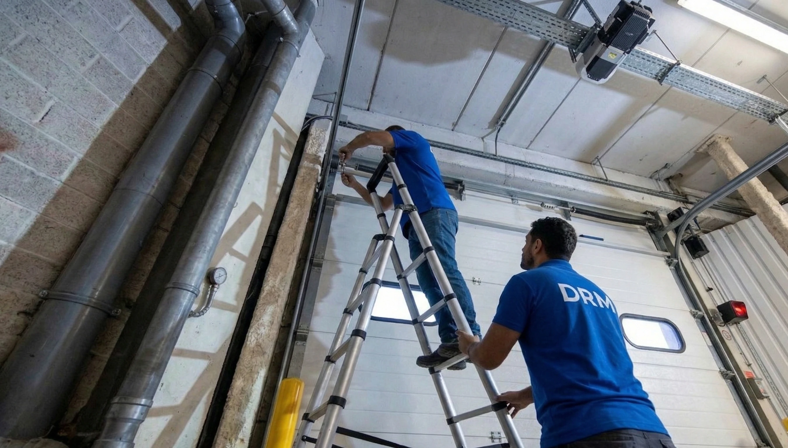 Panneau endommage apres choc - porte sectionnelle Paris